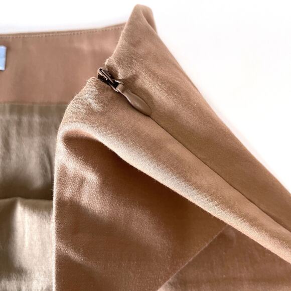 BLUMARINE Classic Cotton Pencil Skirt in Tan Size I46/US10 - Picture 5 of 11